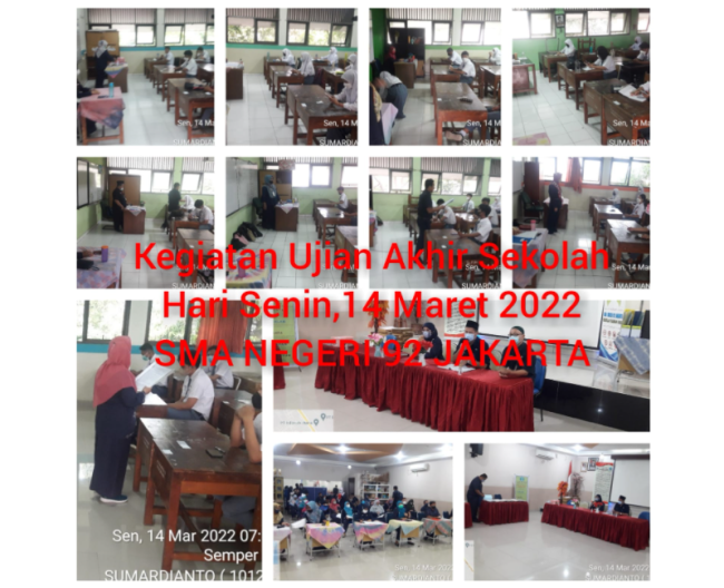 Pelaksanaan Kegiatan US Kelas XII TaPel. 2021/2022