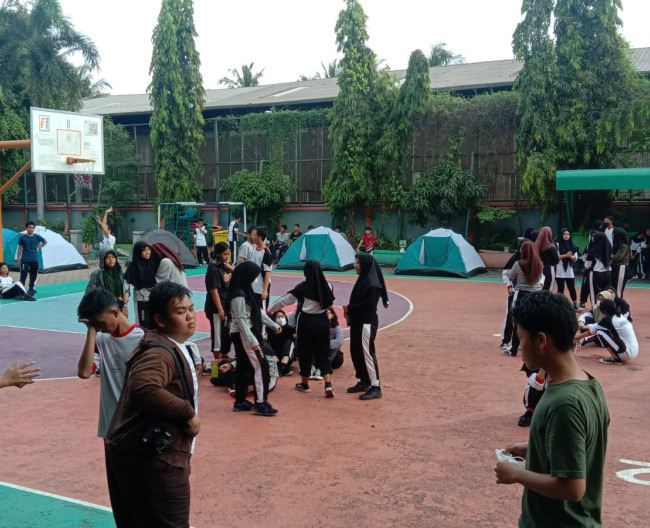 Suasana Sabtu Pagi sebelum senam